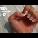 Applying French Nails!