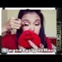 Winged Eyeliner Using Mascara