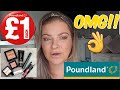 TRYING POUNDLAND MAKEUP!! OMG!! Foundation,  full face. Waterproof mascara actually waterproof?