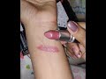 M.A.C lipstick swatches.. shades twig and cosmo