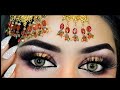 Black and Copper Smokey Halo Eye Makeup Tutorial| COMPLETE BRIDAL BASE |AFFORDABLE BRANDS| URDU