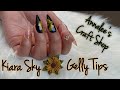 Kiara Sky Gelly Tips | Short Stiletto | Acrylic Paint Nail Art | Beginner Nails