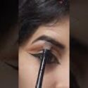 Glam Cut crease( Kitty Cat )Eye makeup look ✨🖤#simplepartymakeup #shorts #makeuptutorial