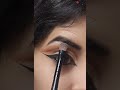 Glam Cut crease( Kitty Cat )Eye makeup look ✨🖤#simplepartymakeup #shorts #makeuptutorial